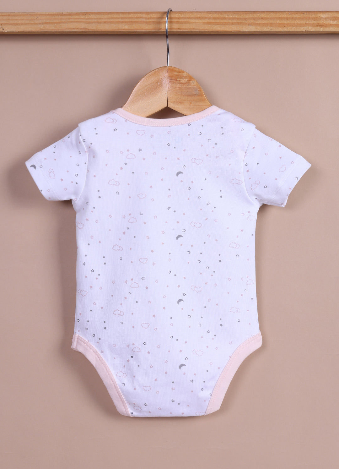 Le Pur Biocool Cotton Baby Girl All-In-One Set – Bodysuit, Sleepsuit & Cap (Peach) - LE PUR!